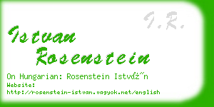 istvan rosenstein business card